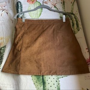 Caramel Suede Skirt, Abercrombie & Fitch, Size 4
